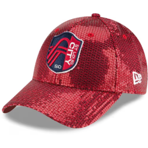 New Era St Louis City SC Red Womens Sequin Adjustable Womens Adjustable Hat