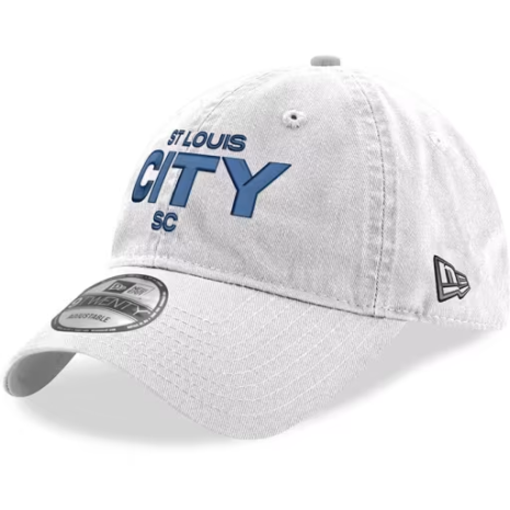 New Era St Louis City SC Wordmark 9TWENTY Enhanced Adjustable Hat - White