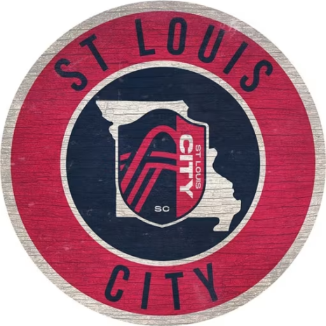 St Louis City SC 12inch Circle State Sign
