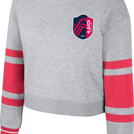 St Louis City SC Womens Grey Scrimmage Crop Crew Sweatshirt
