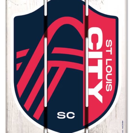 St Louis City SC Wood Fence Sign