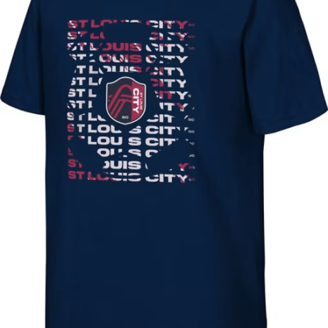 St Louis City SC Youth Navy Blue Box Short Sleeve T-Shirt