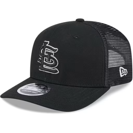 New Era St Louis Cardinals Canvas Trucker LP 9FIFTY Adjustable Hat - Black