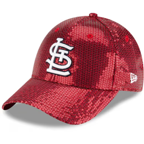 New Era St Louis Cardinals Red Womens Sequin Adjustable Womens Adjustable Hat