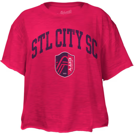 Original Retro Brand St Louis City SC Womens Red Vintage Team Short Sleeve T-Shirt