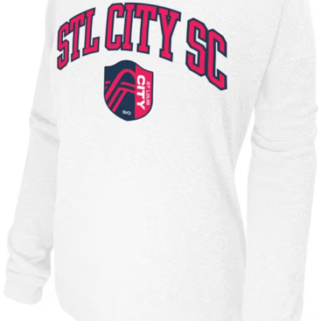 Original Retro Brand St Louis City SC Womens White Joy Crew Sweatshirt