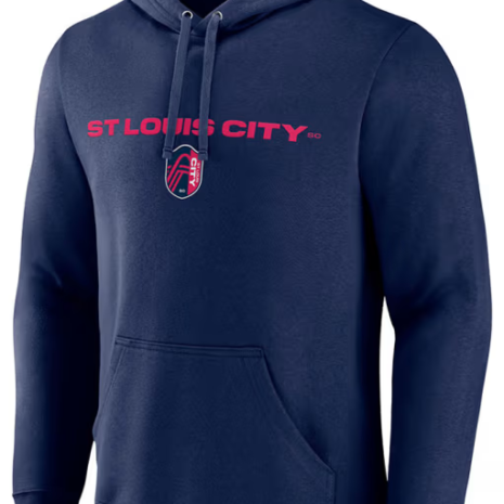 St Louis City SC Mens Navy Blue Color Slider Long Sleeve Hoodie