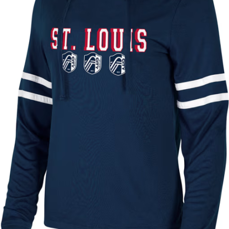 St Louis City SC Womens Navy Blue Marathon Hooded Sweatshirt