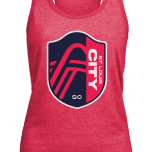 St Louis City SC Womens Red Triblend Classic Tank Top