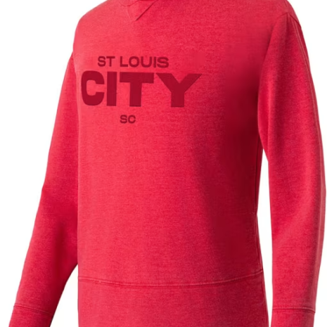 St Louis City SC Womens Red Volley Hooded Sweatshirt