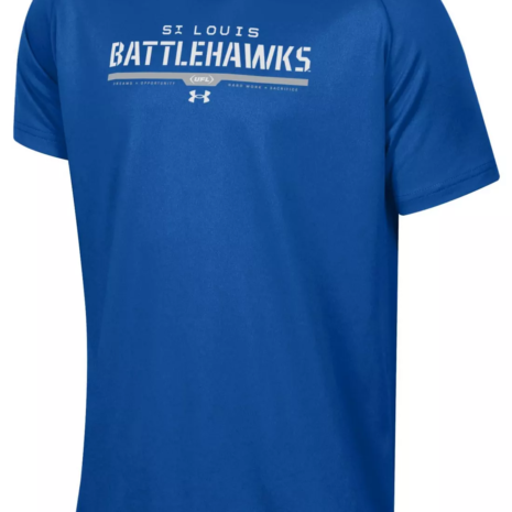 Under Armour Youth UFL St. Louis Battlehawks Wordmark Royal Tech T-Shirt