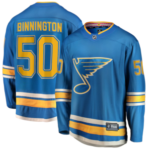 Fanatics Jordan Binnington St. Louis Blues Blue Alternate Premier Breakaway Player Jersey