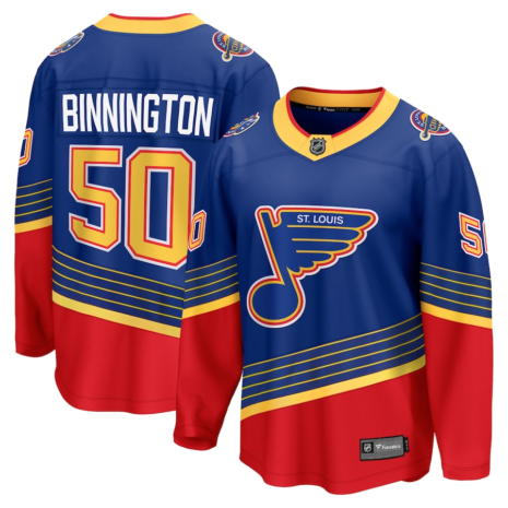 Fanatics Jordan Binnington St. Louis Blues Royal Alternate Premier Breakaway Player Jersey