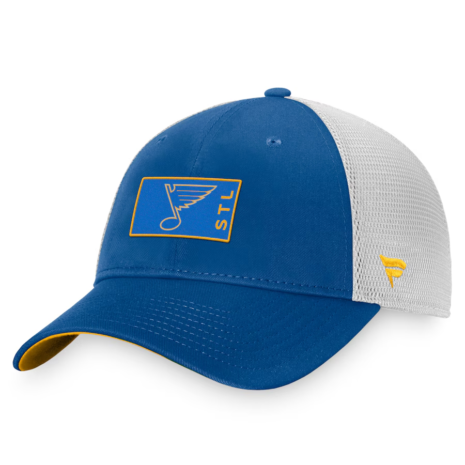 Fanatics St. Louis Blues Blue_White Authentic Pro Trucker Snapback Hat