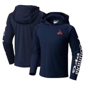 Columbia St. Louis Cardinals Youth Navy Terminal Tackle Long Sleeve Hoodie T-Shirt