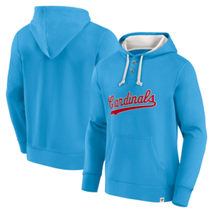 Fanatics St. Louis Cardinals Light Blue Plan for Adversity Henley Fleece Pullover Hoodie