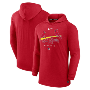 Nike St. Louis Cardinals Heather Red Authentic Collection Early Work Tri-Blend Dri-FIT Hoodie