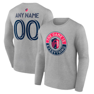 St. Louis City SC Heather Gray The Game Is Everything Personalized Any Name & Number Long Sleeve T-Shirt