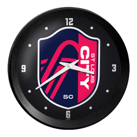 St. Louis City SC 15_ Ribbed Frame Wall Clock St. Louis City SC 15_ Ribbed Frame Wall Clock