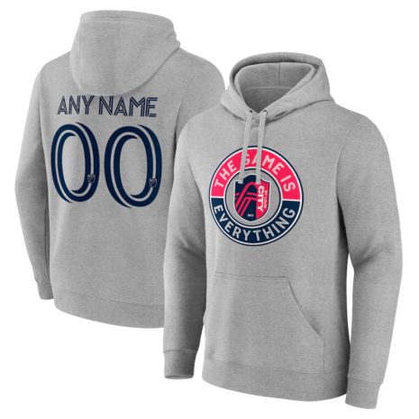 St. Louis City SC Gray The Game Is Everything Personalized Any Name & Number Pullover Hoodie