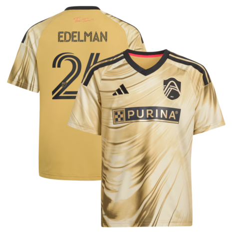 adidas Daniel Edelman St. Louis CITY SC Youth Yellow 2026 The Tina Turner Kit Replica Jersey