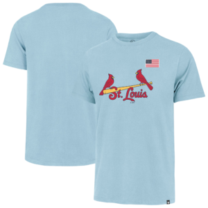’47 St. Louis Cardinals Light Blue Heritage U.S. Flag T-Shirt