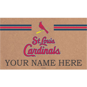 St. Louis Cardinals 28″ x 16″ Personalized Team Logo Outdoor Coir Mat
